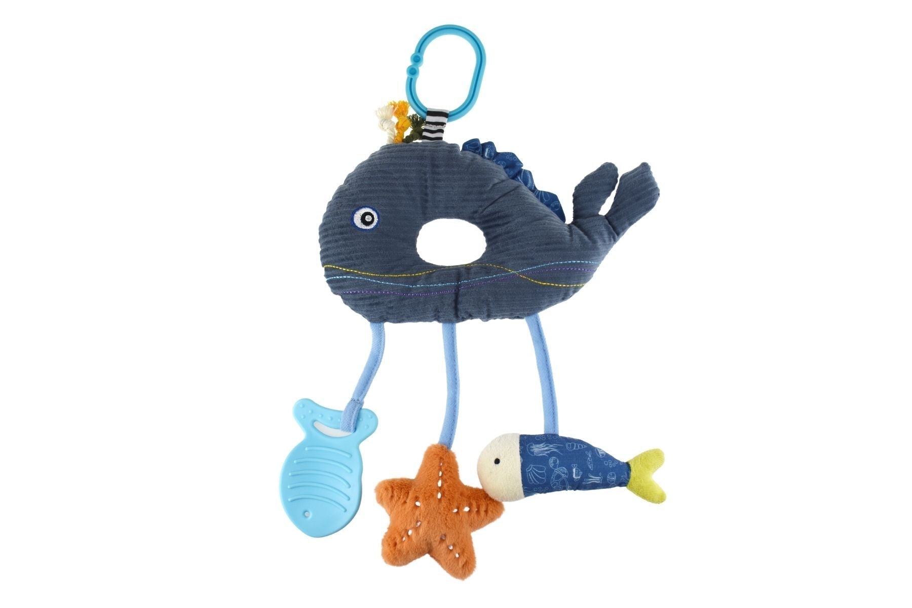 SNUGGLE BUDDY SPLASHY WHALE FRIEND DANGLER - Bamboo Sprout