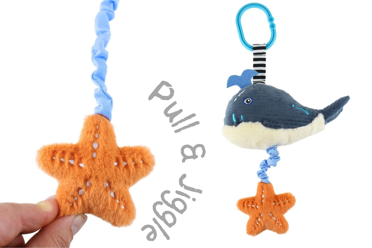 SNUGGLE BUDDY SPLASHY WHALE JIGGLER - Bamboo Sprout