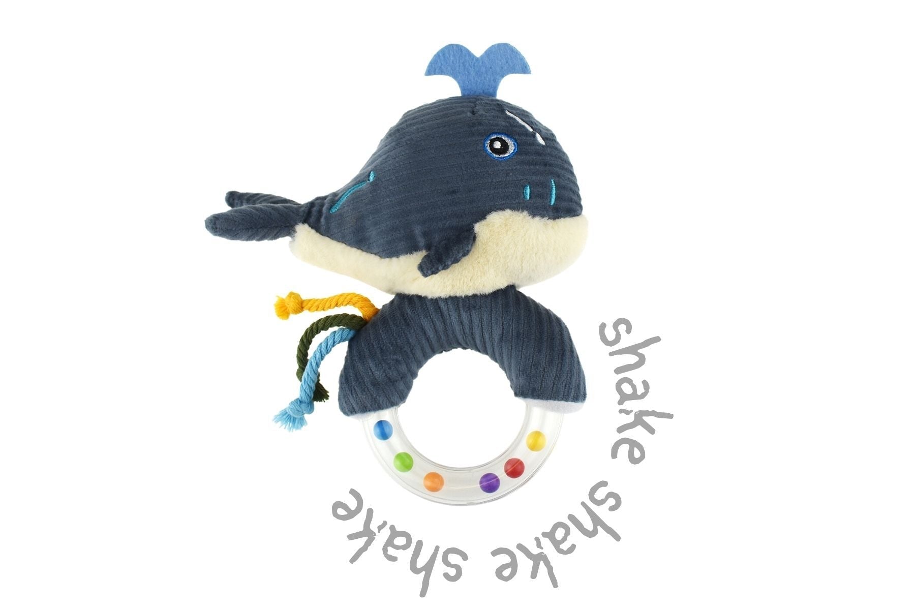 SNUGGLE BUDDY SPLASHY WHALE RING RATTLE - Bamboo Sprout