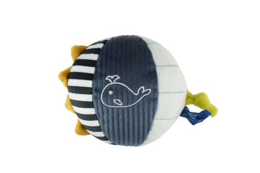 SNUGGLE BUDDY SPLASHY WHALE TEXTURED BALL - Bamboo Sprout
