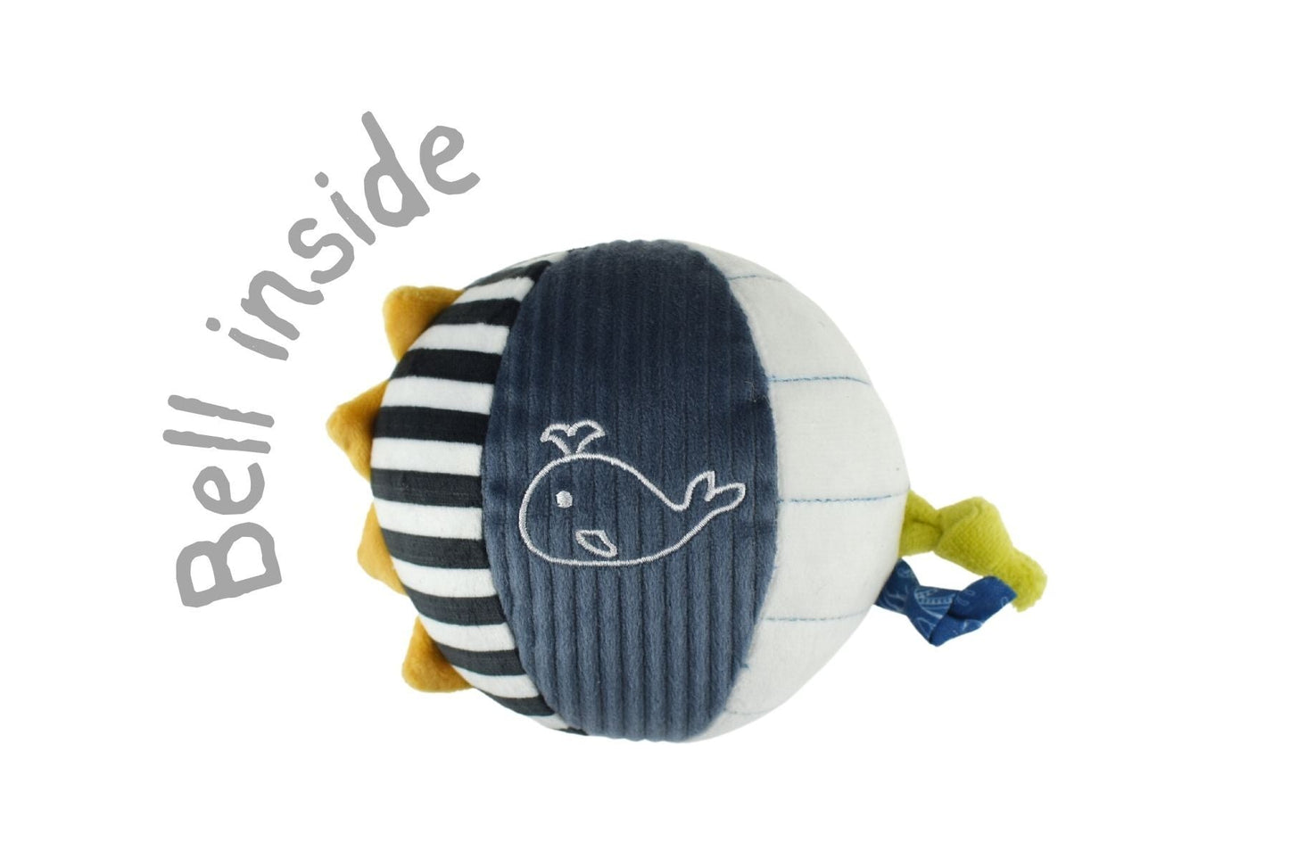SNUGGLE BUDDY SPLASHY WHALE TEXTURED BALL - Bamboo Sprout