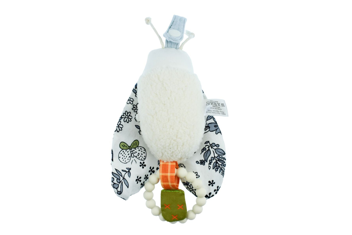 SNUGGLE PAL BANJO BEETLE WITH SILICONE TEETHING RING - Bamboo Sprout