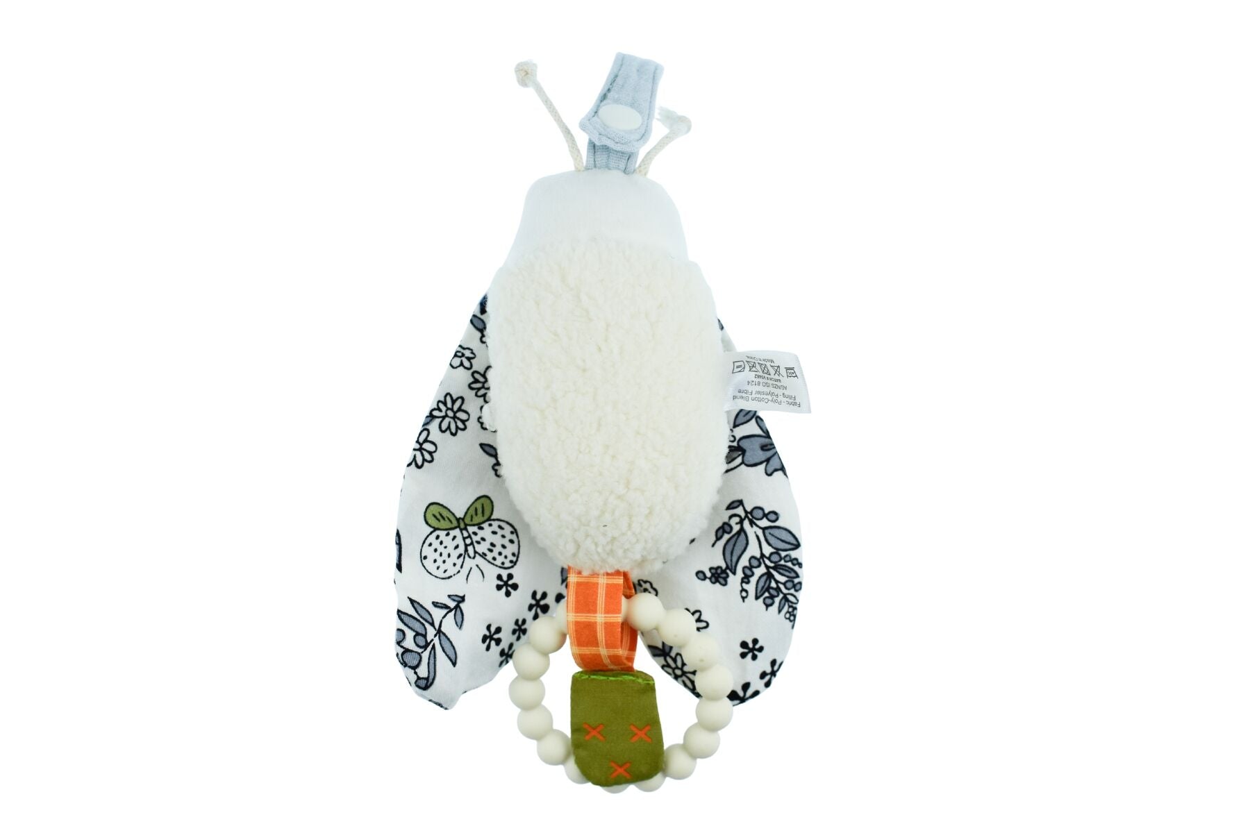 SNUGGLE PAL BANJO BEETLE WITH SILICONE TEETHING RING - Bamboo Sprout