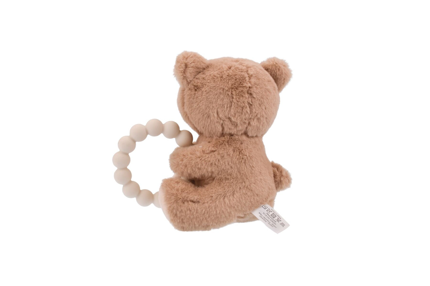 SNUGGLE PAL BENNY BEAR WITH SILICONE TEETHING RING - Bamboo Sprout