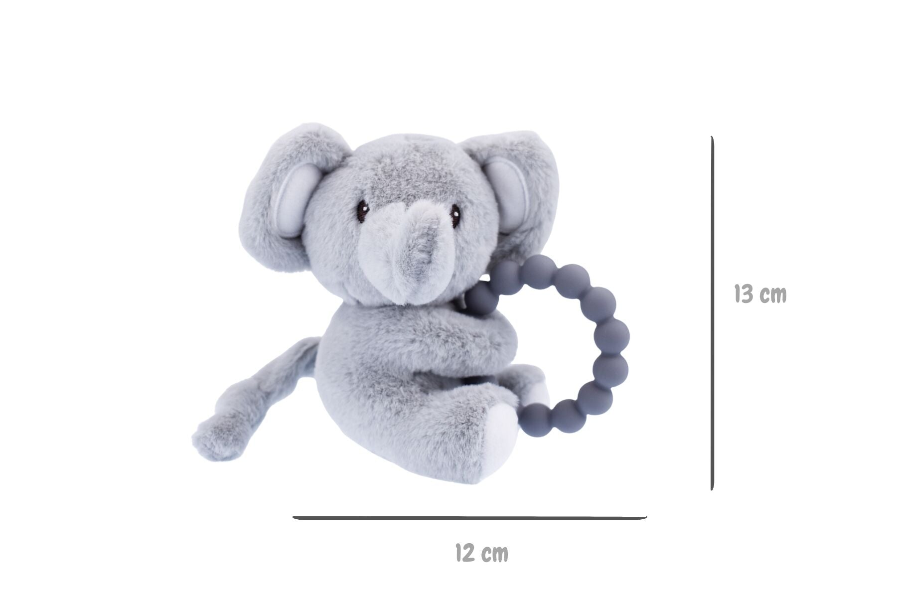 SNUGGLE PAL ELLIS ELEPHANT WITH SILICONE TEETHING RING - Bamboo Sprout