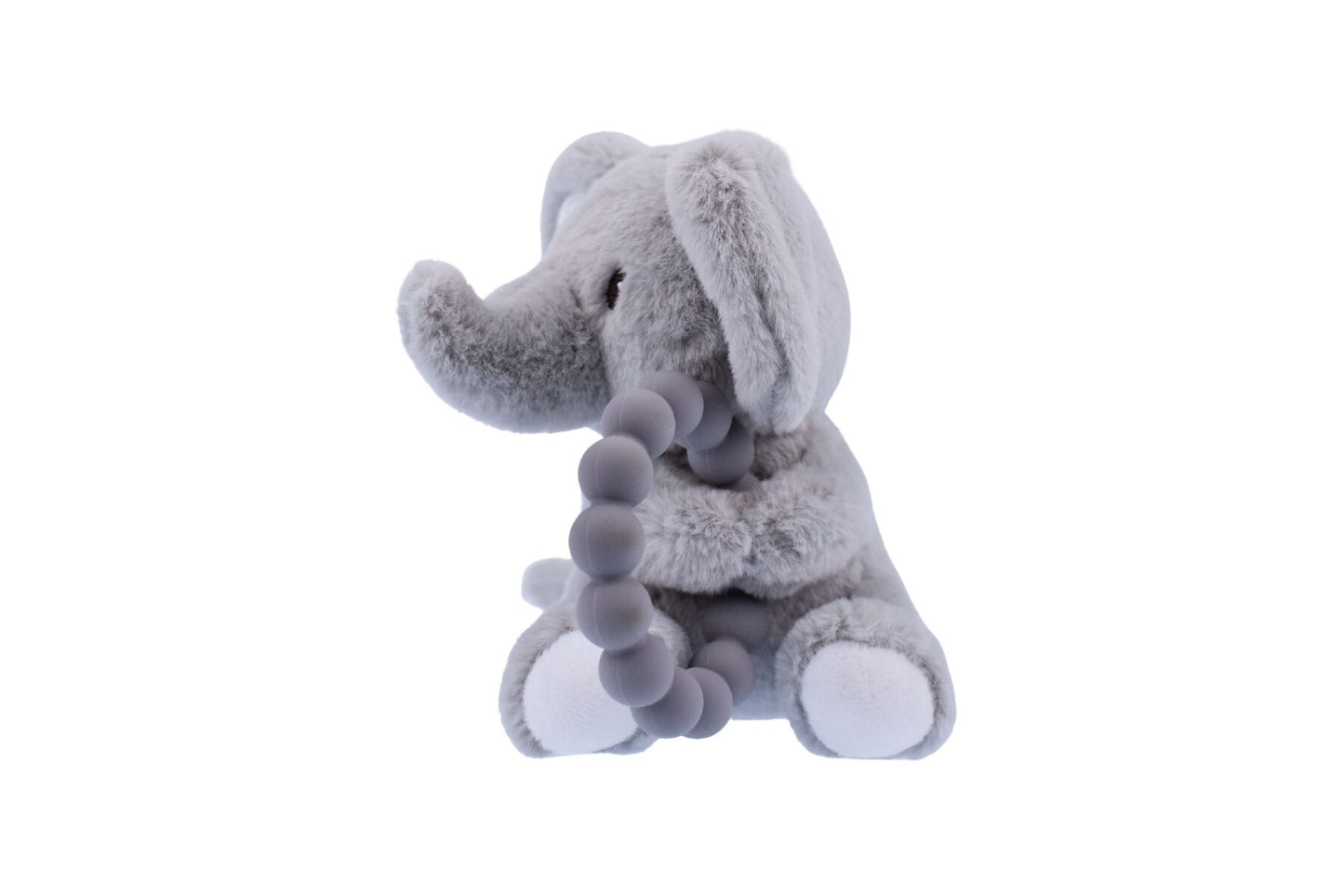 SNUGGLE PAL ELLIS ELEPHANT WITH SILICONE TEETHING RING - Bamboo Sprout