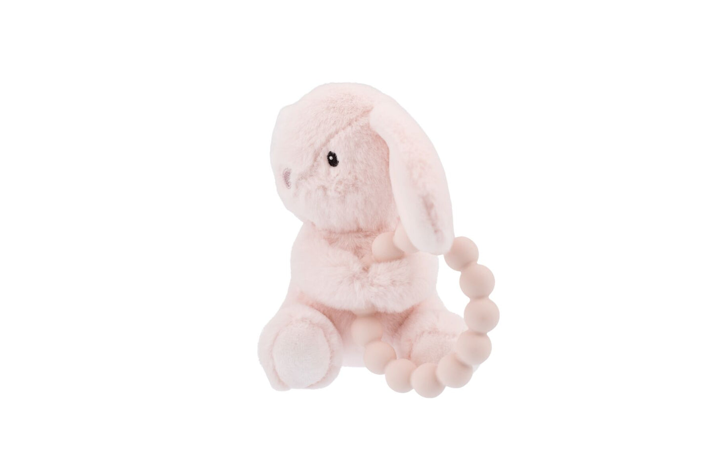SNUGGLE PAL ROSIE RABBIT WITH SILICONE TEETHING RING - Bamboo Sprout