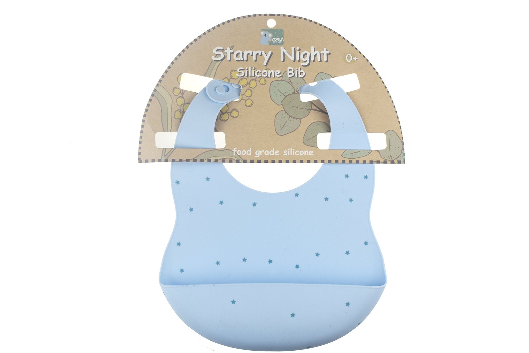STARRY NIGHT SILICONE BIB - BLUE - Bamboo Sprout