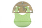 STARRY NIGHT SILICONE BIB - GREEN - Bamboo Sprout
