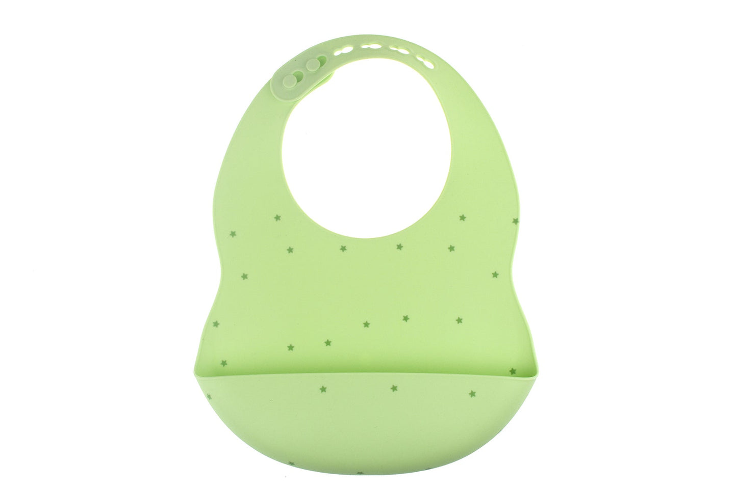 STARRY NIGHT SILICONE BIB - GREEN - Bamboo Sprout