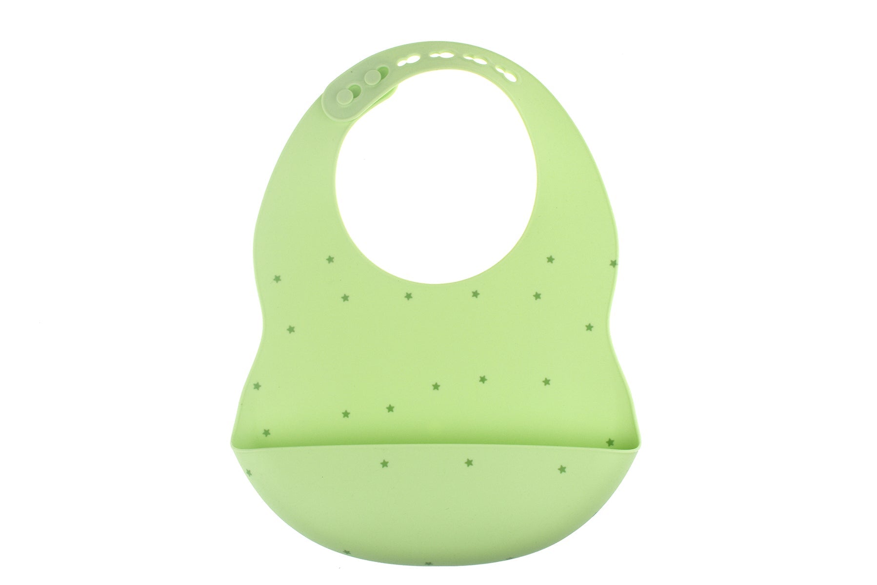 STARRY NIGHT SILICONE BIB - GREEN - Bamboo Sprout