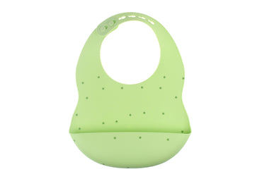 STARRY NIGHT SILICONE BIB - GREEN - Bamboo Sprout