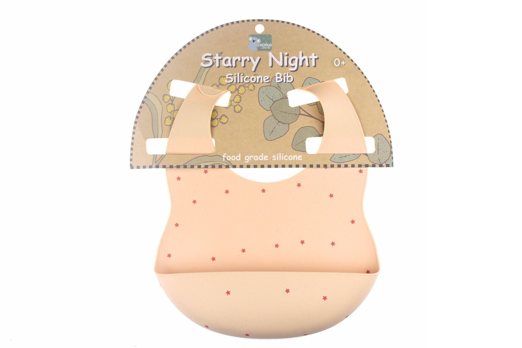 STARRY NIGHT SILICONE BIB - PINK - Bamboo Sprout