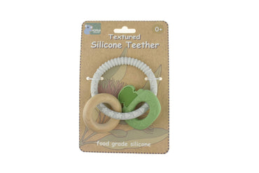 TEXTURED SILICONE KEY TEETHER - GREEN - Bamboo Sprout