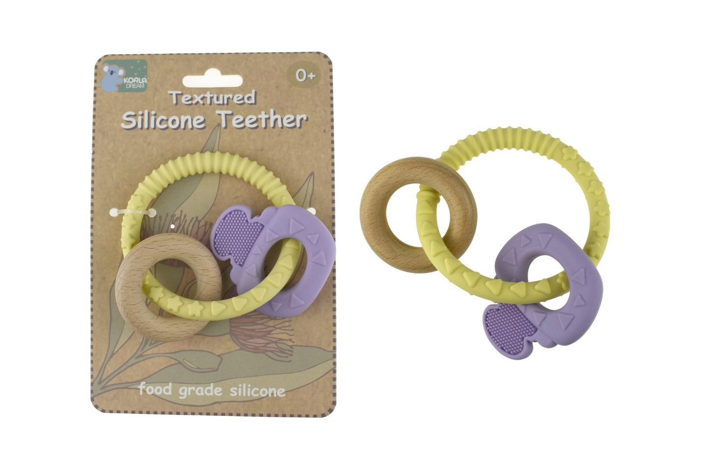 TEXTURED SILICONE KEY TEETHER - PURPLE - Bamboo Sprout