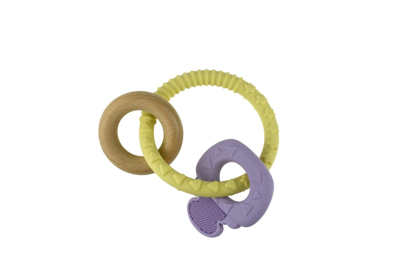 TEXTURED SILICONE KEY TEETHER - PURPLE - Bamboo Sprout