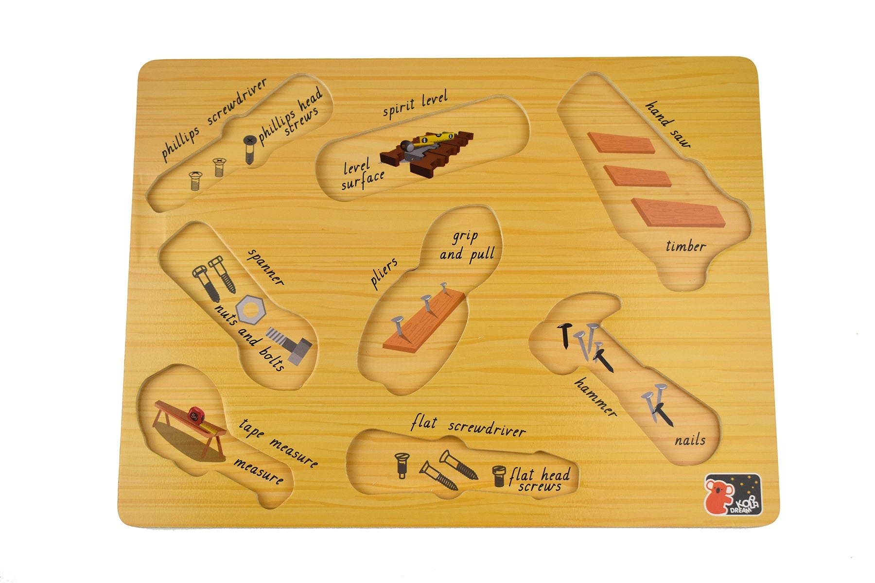 2 IN 1 TOOLS PEG PUZZLE - Bamboo Sprout