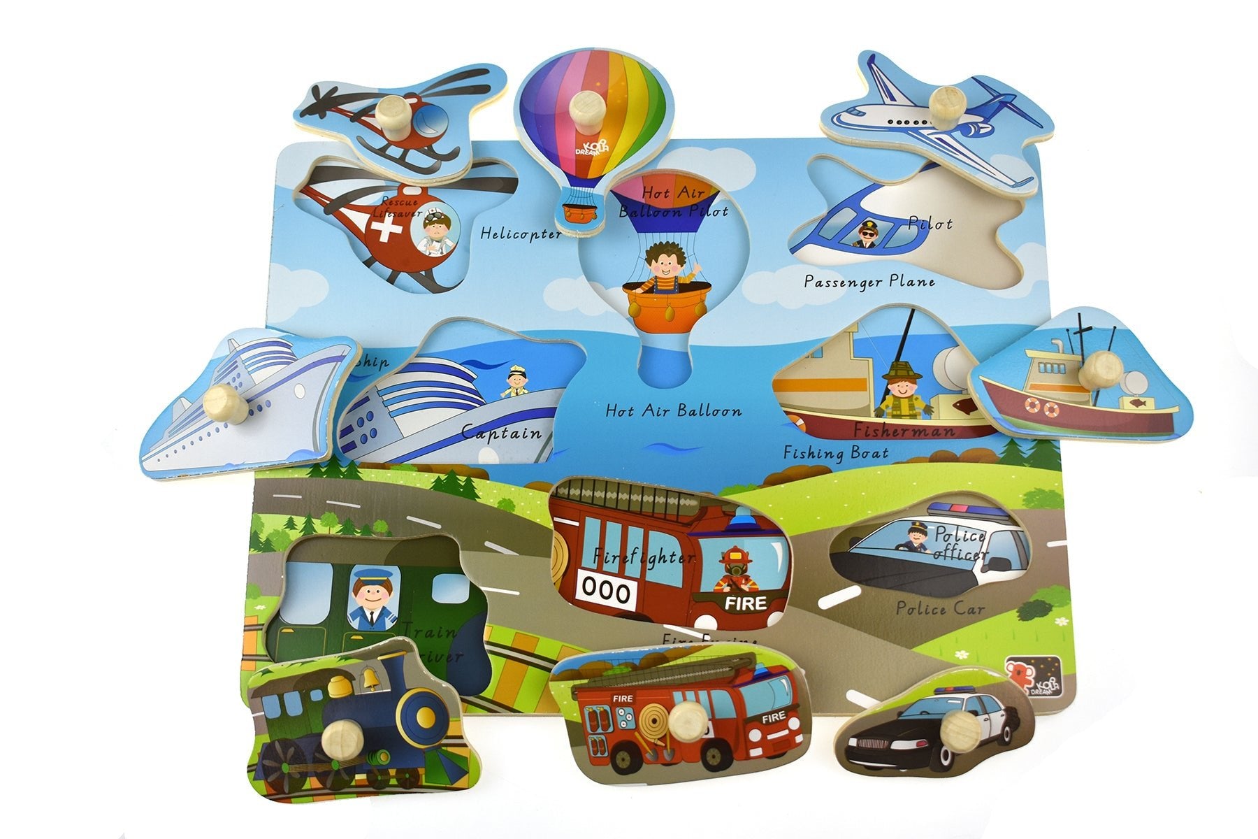 2 IN 1 TRANSPORT PEG PUZZLE - Bamboo Sprout