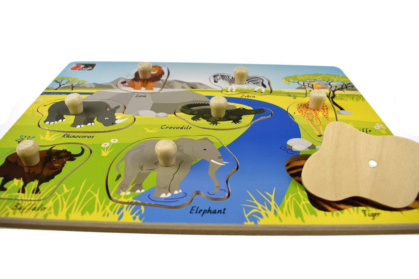 2 IN 1 WILD ANIMAL PEG PUZZLE - Bamboo Sprout