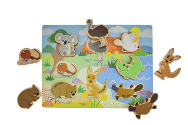 BUSH BUDDIES AUSTRALIAN ANIMALS WOODEN CHUNKY PUZZLE - Bamboo Sprout