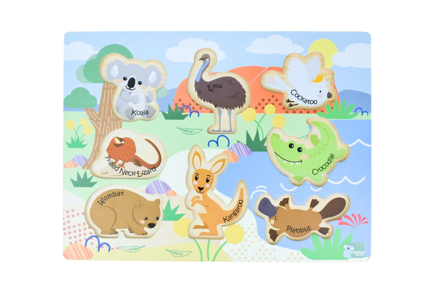 BUSH BUDDIES AUSTRALIAN ANIMALS WOODEN CHUNKY PUZZLE - Bamboo Sprout