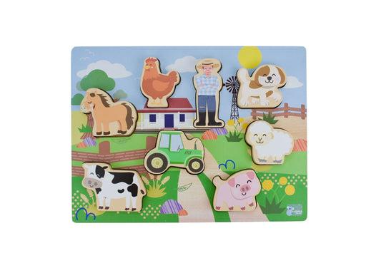 WOODEN CHUNKY AUSSIE FARM ANIMAL PUZZLE - Bamboo Sprout