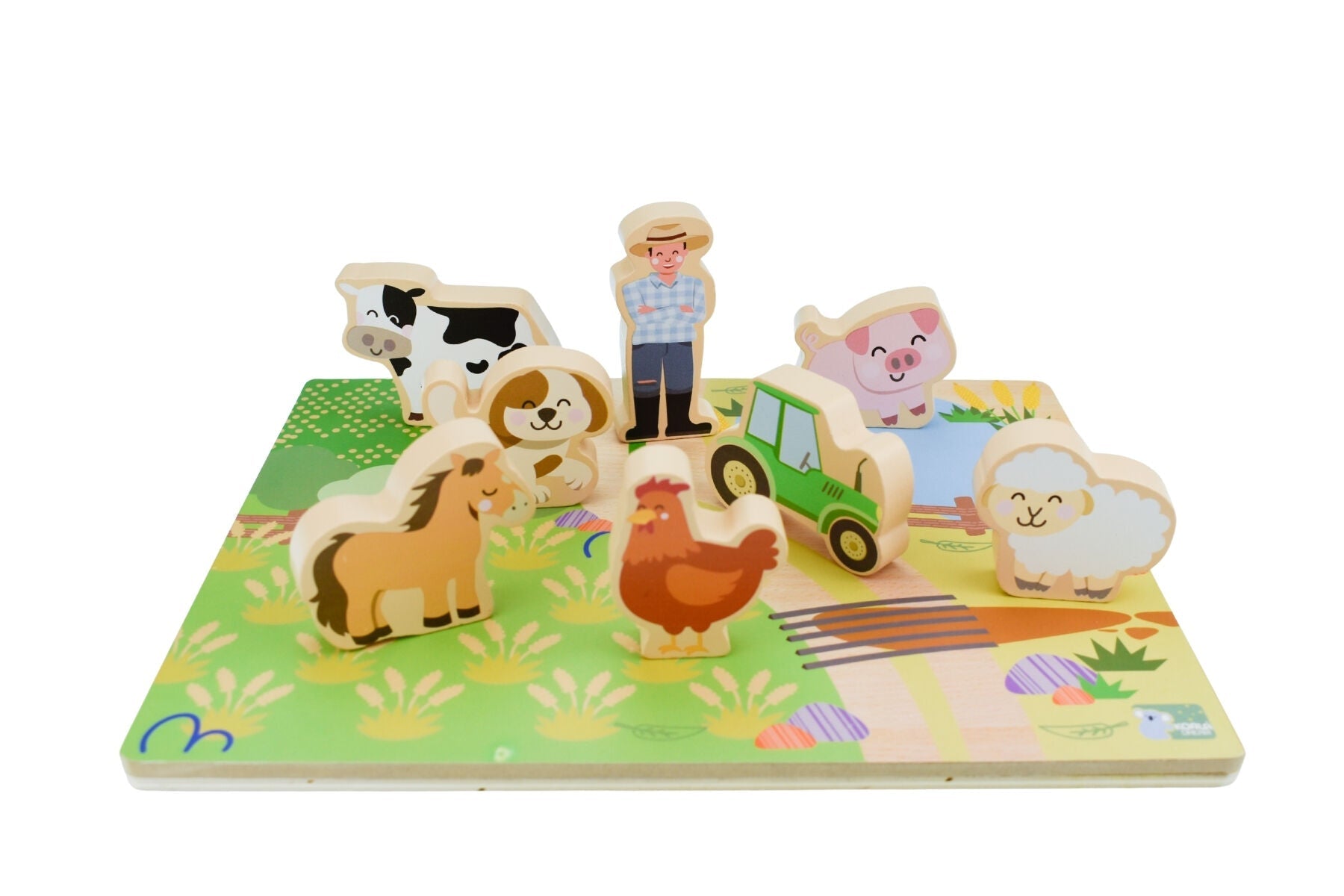 WOODEN CHUNKY AUSSIE FARM ANIMAL PUZZLE - Bamboo Sprout