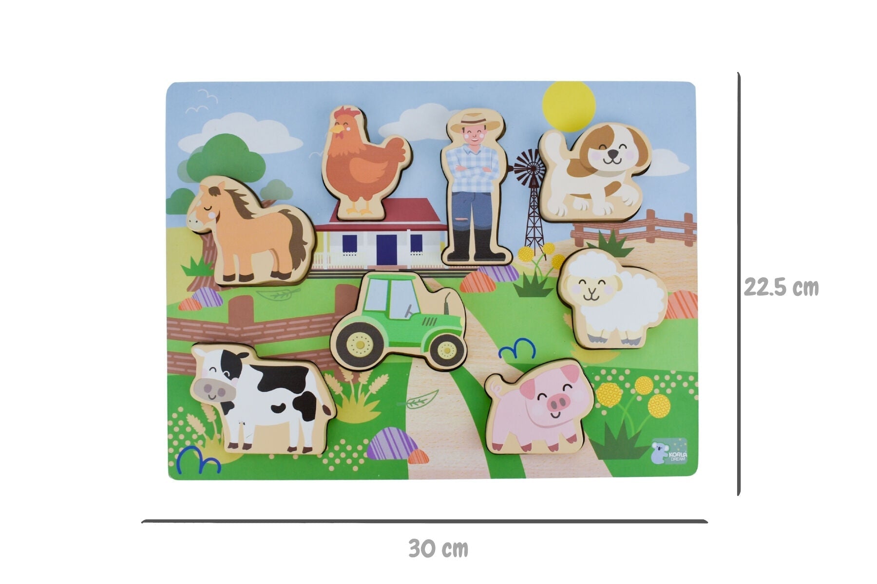 WOODEN CHUNKY AUSSIE FARM ANIMAL PUZZLE - Bamboo Sprout