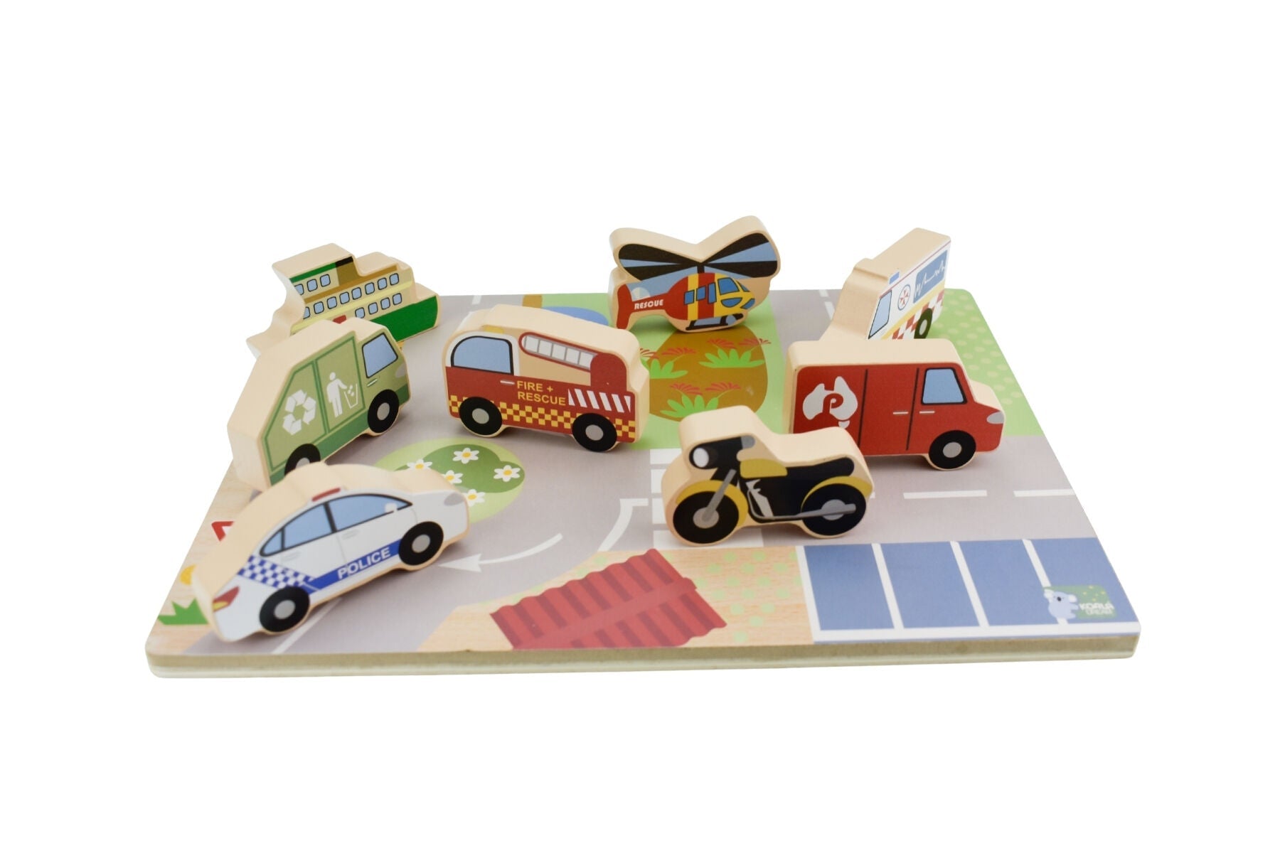 WOODEN CHUNKY AUSSIE TRANSPORT VEHICLE PUZZLE - Bamboo Sprout