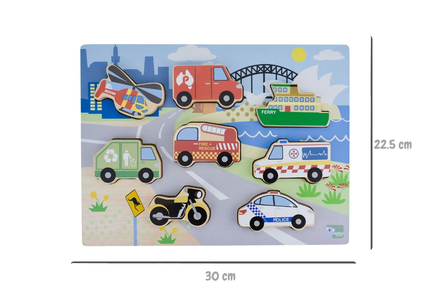 WOODEN CHUNKY AUSSIE TRANSPORT VEHICLE PUZZLE - Bamboo Sprout