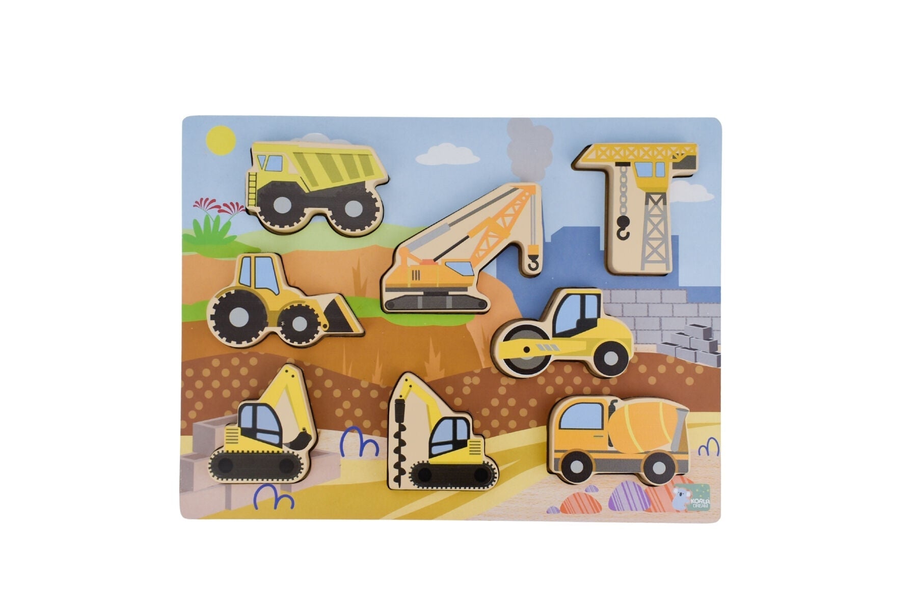 WOODEN CHUNKY CONSTRUCTION VEHICLE PUZZLE - Bamboo Sprout