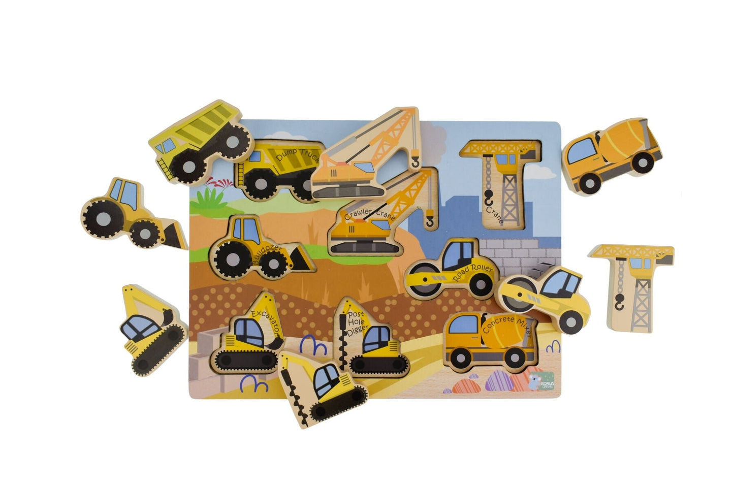WOODEN CHUNKY CONSTRUCTION VEHICLE PUZZLE - Bamboo Sprout
