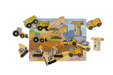 WOODEN CHUNKY CONSTRUCTION VEHICLE PUZZLE - Bamboo Sprout
