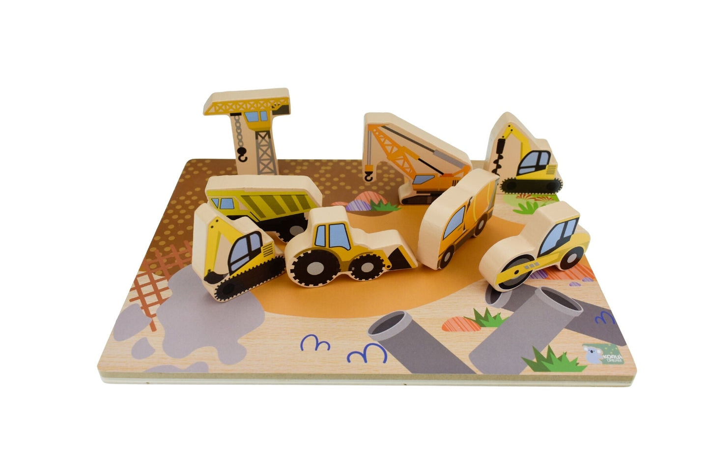 WOODEN CHUNKY CONSTRUCTION VEHICLE PUZZLE - Bamboo Sprout