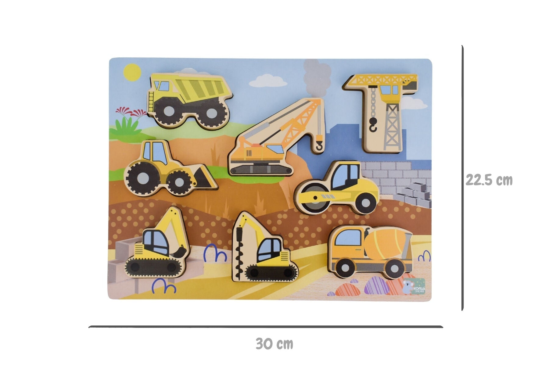 WOODEN CHUNKY CONSTRUCTION VEHICLE PUZZLE - Bamboo Sprout