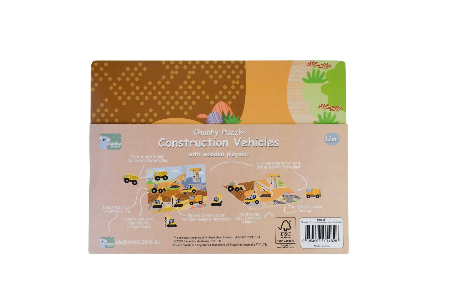 WOODEN CHUNKY CONSTRUCTION VEHICLE PUZZLE - Bamboo Sprout