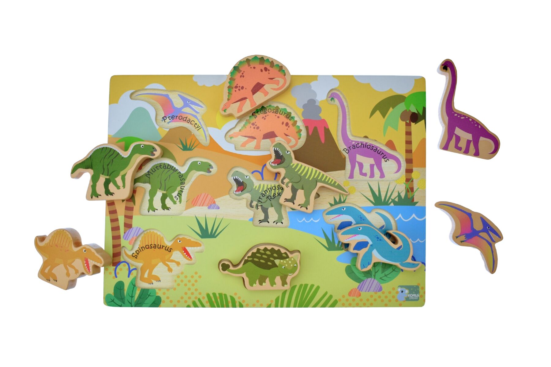 WOODEN CHUNKY DINOSAUR PUZZLE - Bamboo Sprout