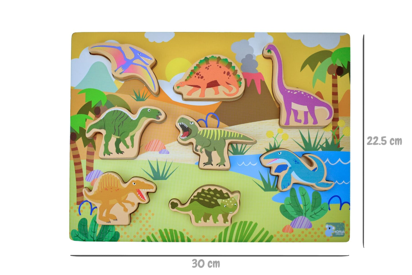 WOODEN CHUNKY DINOSAUR PUZZLE - Bamboo Sprout