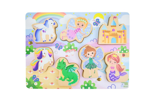 WOODEN CHUNKY PUZZLE FANTASY FAIRYTALE - Bamboo Sprout
