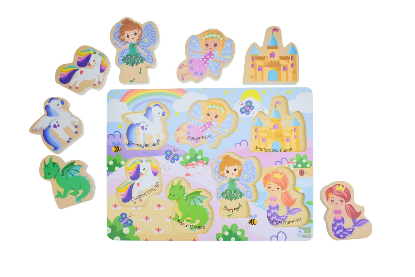 WOODEN CHUNKY PUZZLE FANTASY FAIRYTALE - Bamboo Sprout
