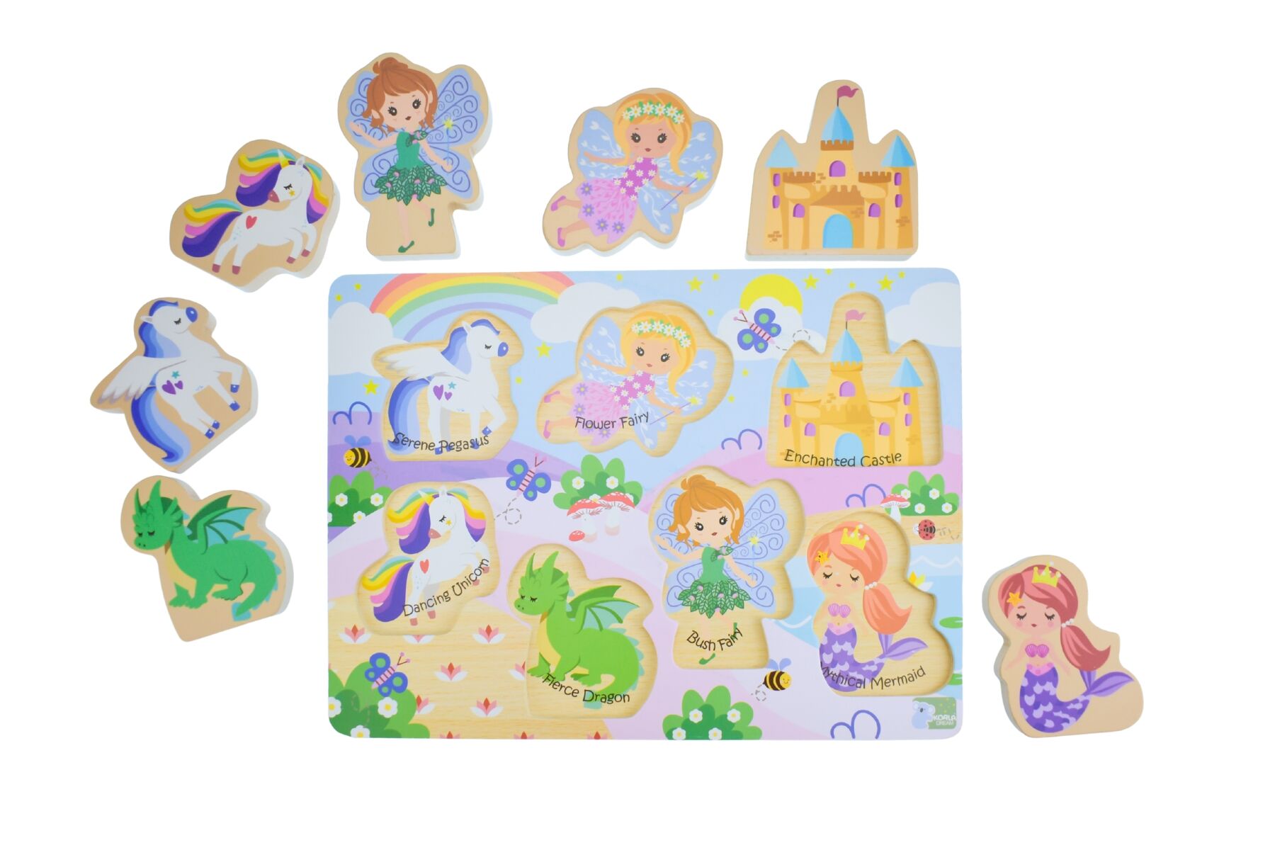 WOODEN CHUNKY PUZZLE FANTASY FAIRYTALE - Bamboo Sprout