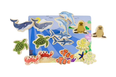 WOODEN CHUNKY PUZZLE SEA ANIMAL - Bamboo Sprout