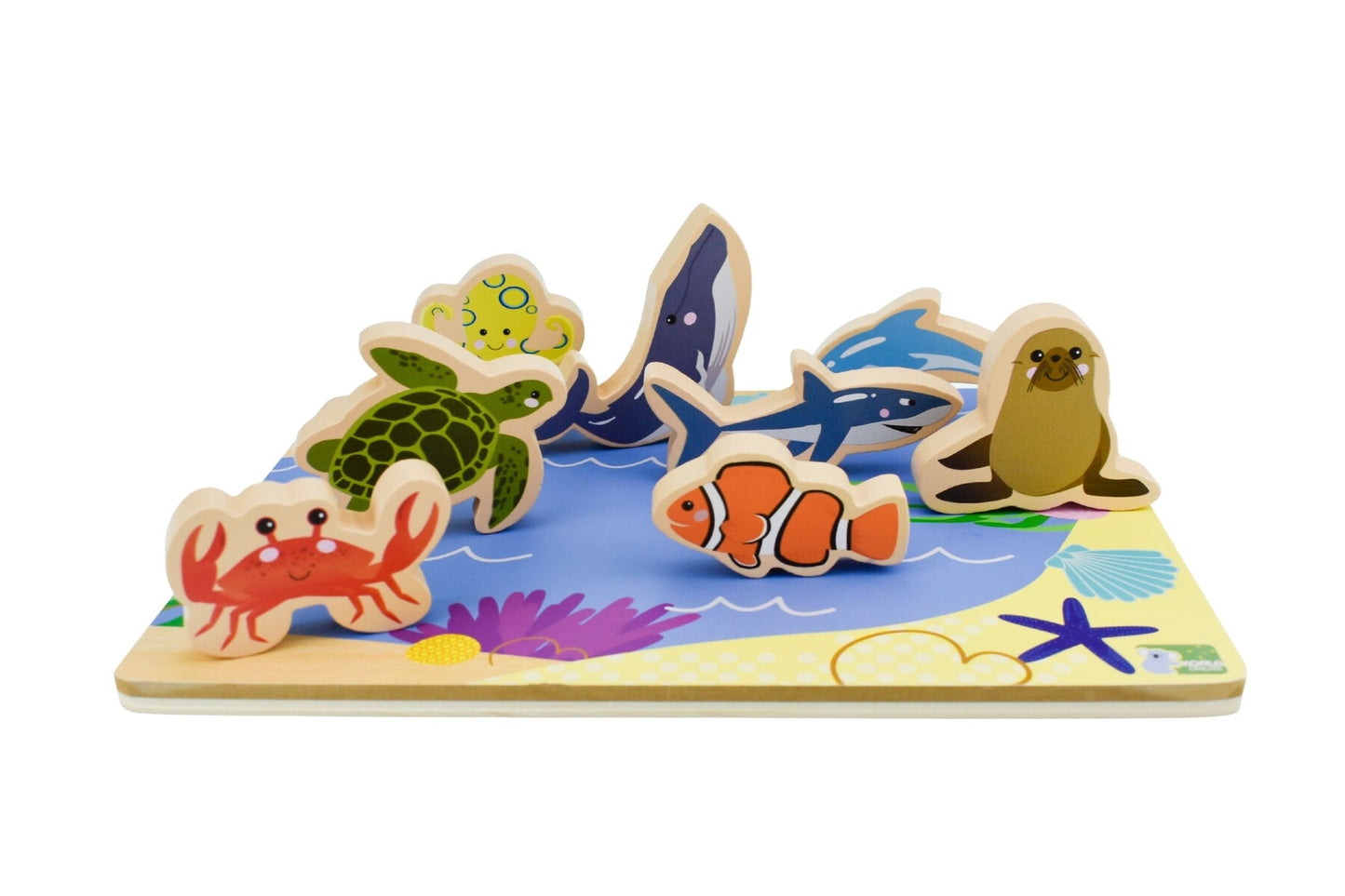 WOODEN CHUNKY PUZZLE SEA ANIMAL - Bamboo Sprout