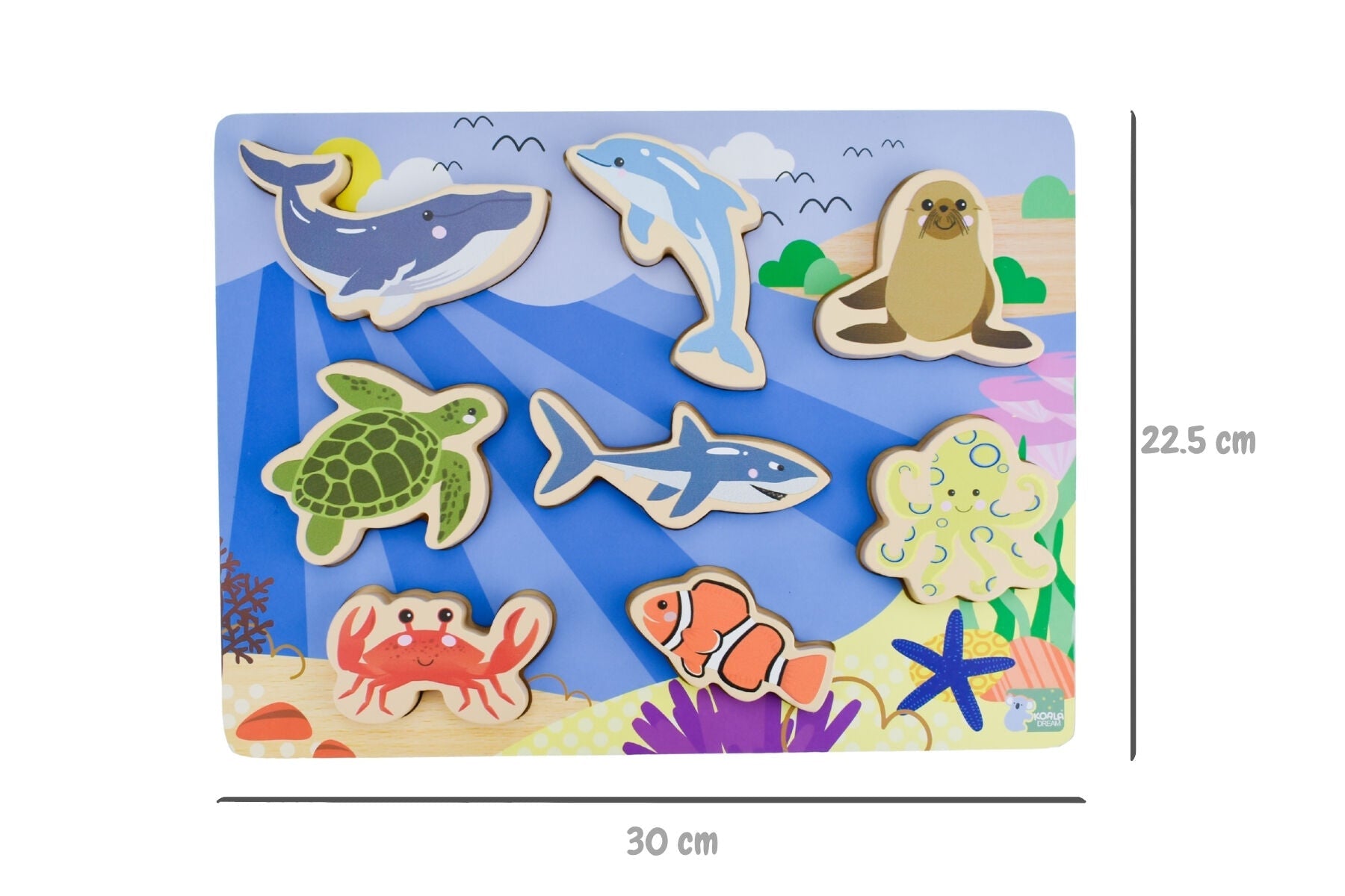 WOODEN CHUNKY PUZZLE SEA ANIMAL - Bamboo Sprout