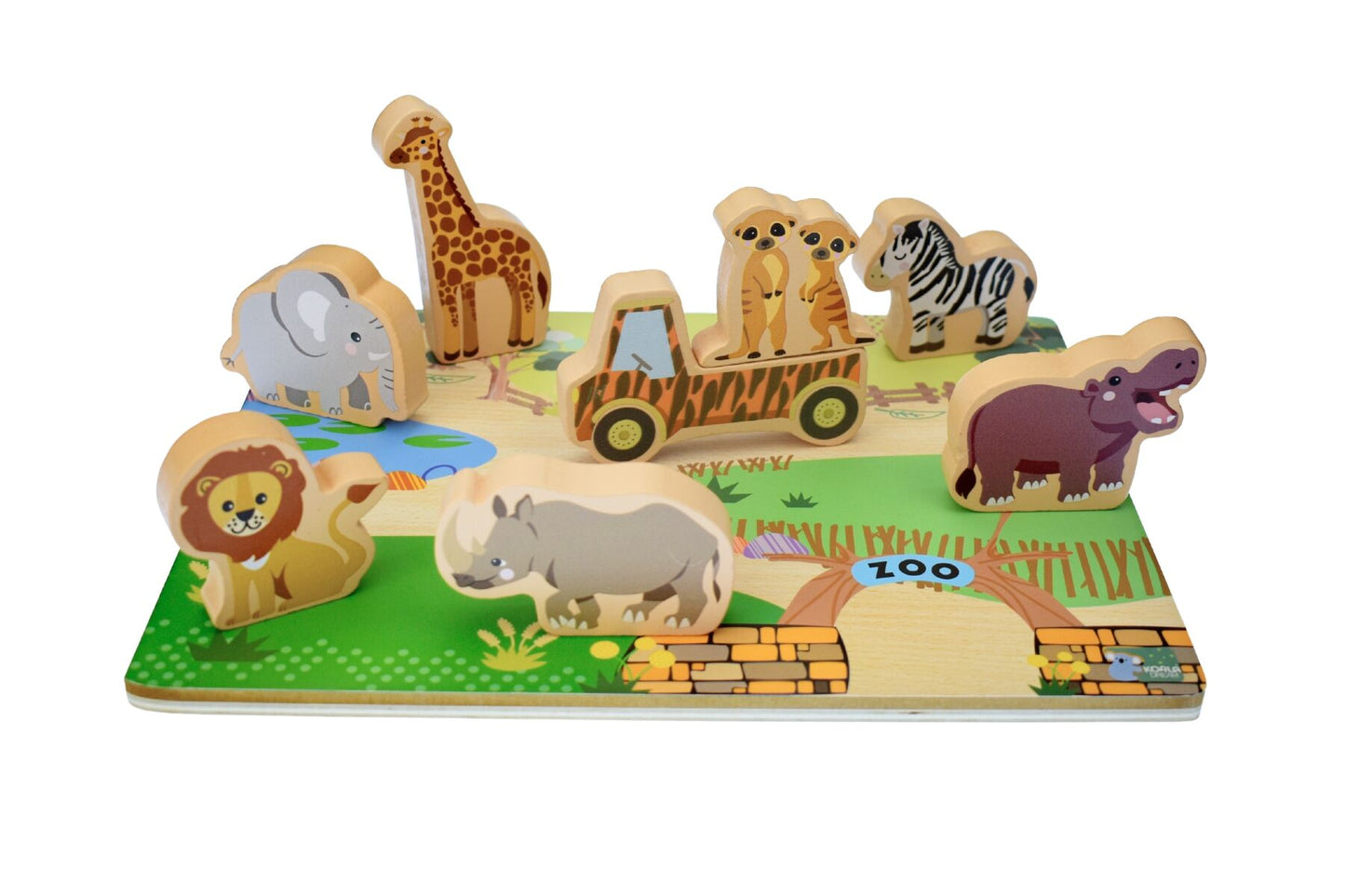 WOODEN CHUNKY ZOO ANIMALS PUZZLE - Bamboo Sprout