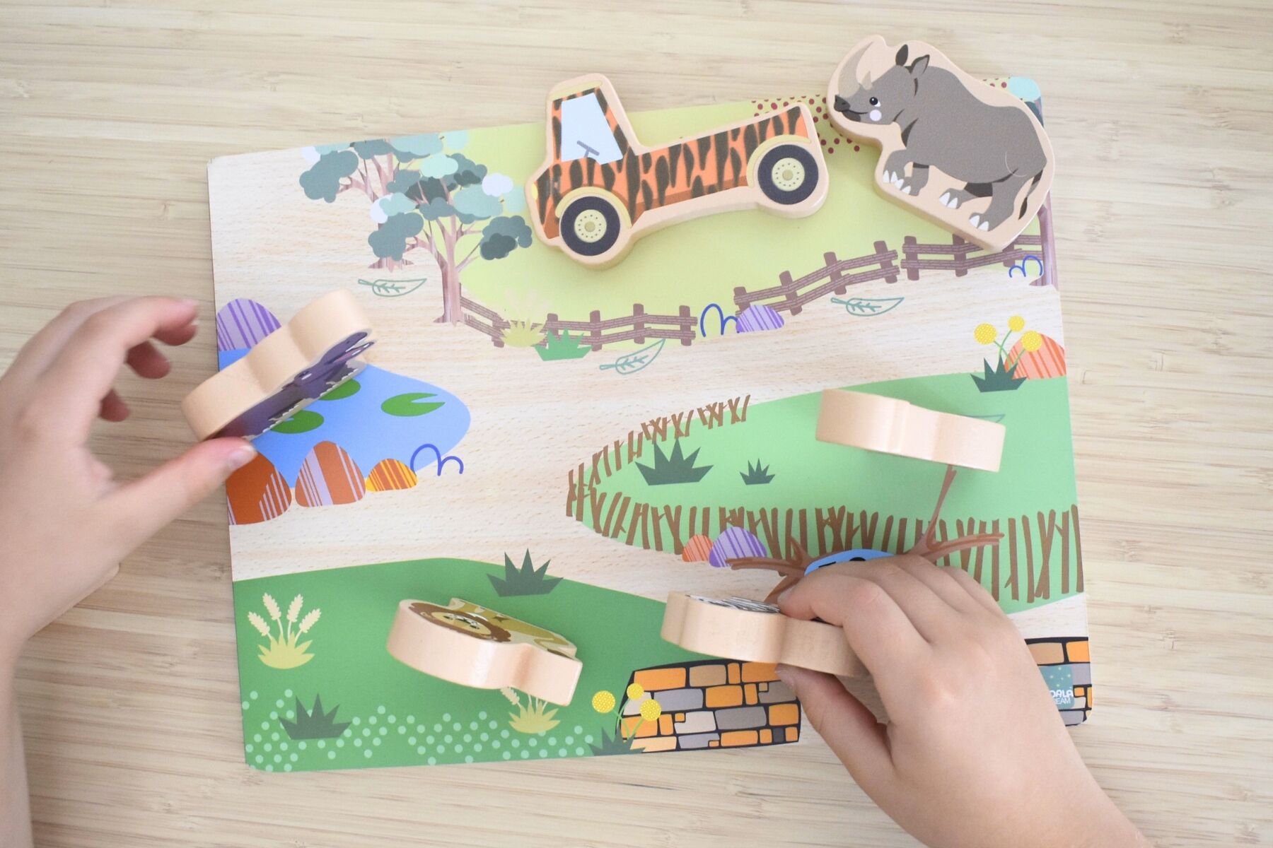 WOODEN CHUNKY ZOO ANIMALS PUZZLE - Bamboo Sprout