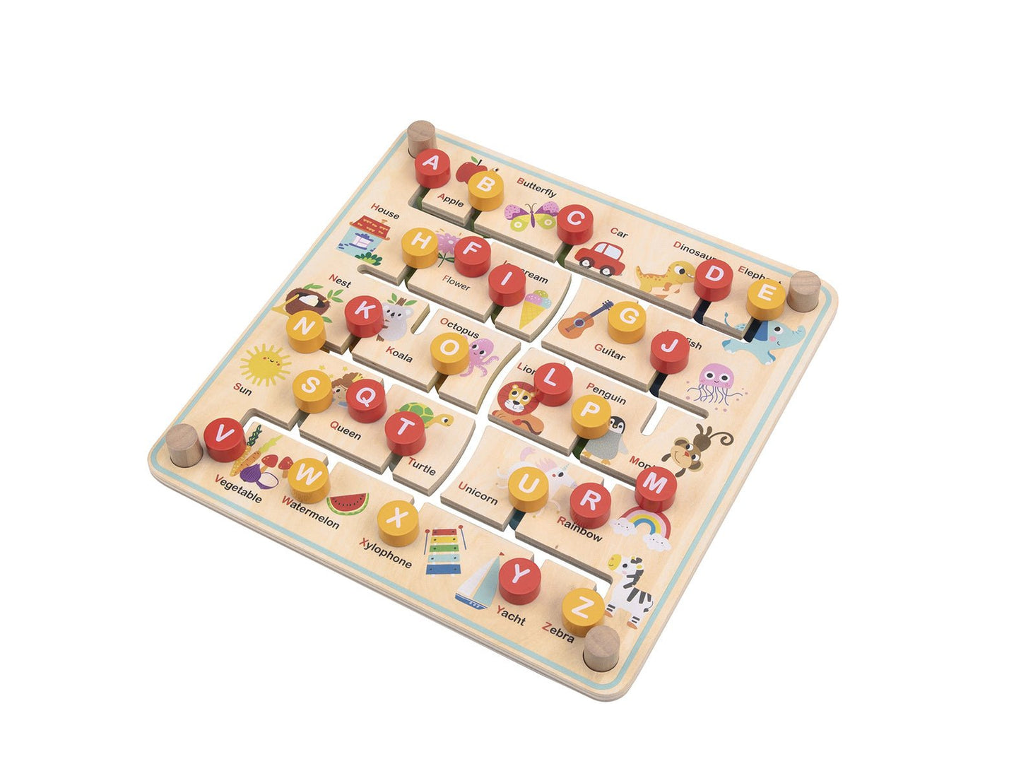 ALPHABET & FARM MATCHING MAZE BOARD - Bamboo Sprout