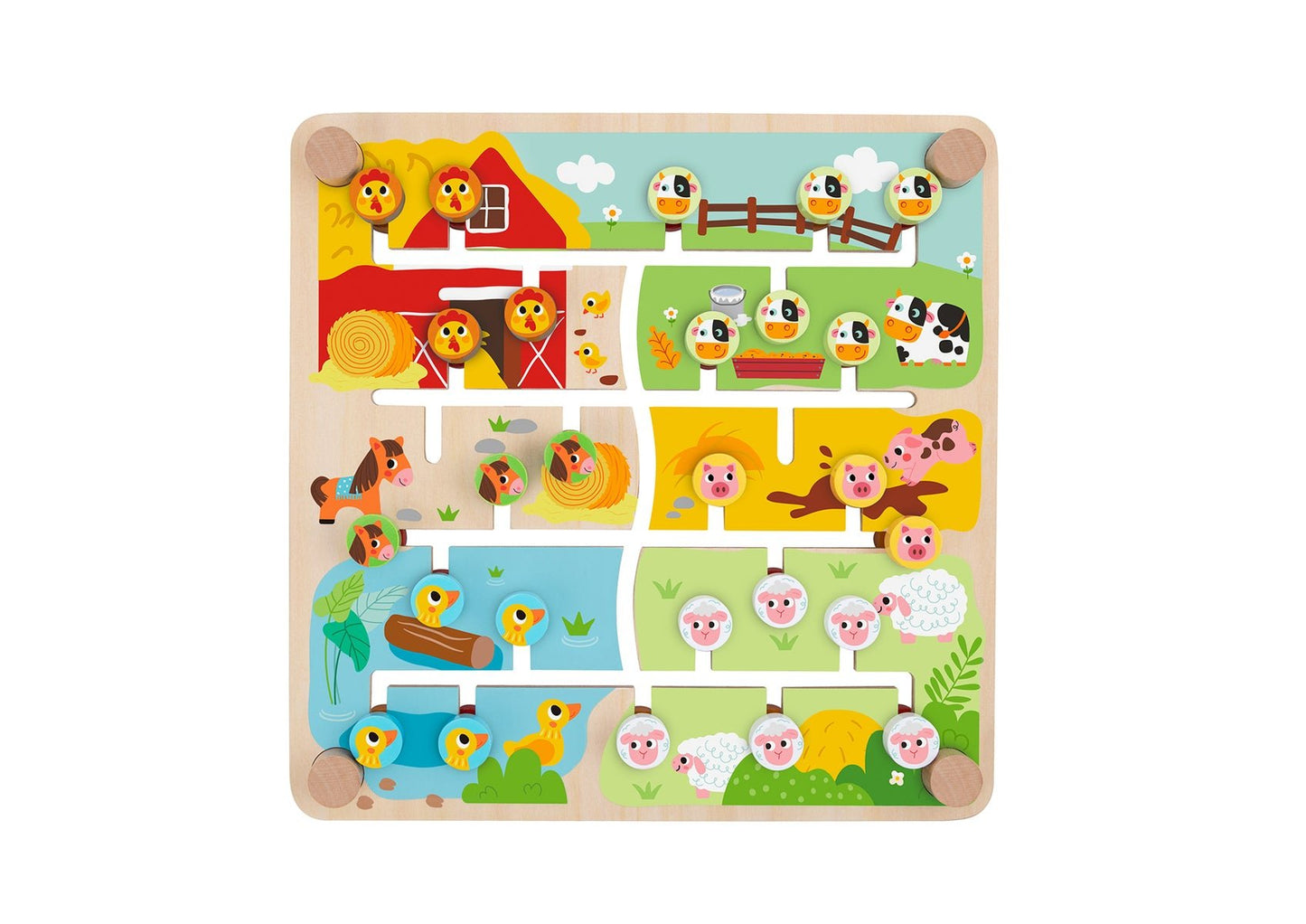 ALPHABET & FARM MATCHING MAZE BOARD - Bamboo Sprout