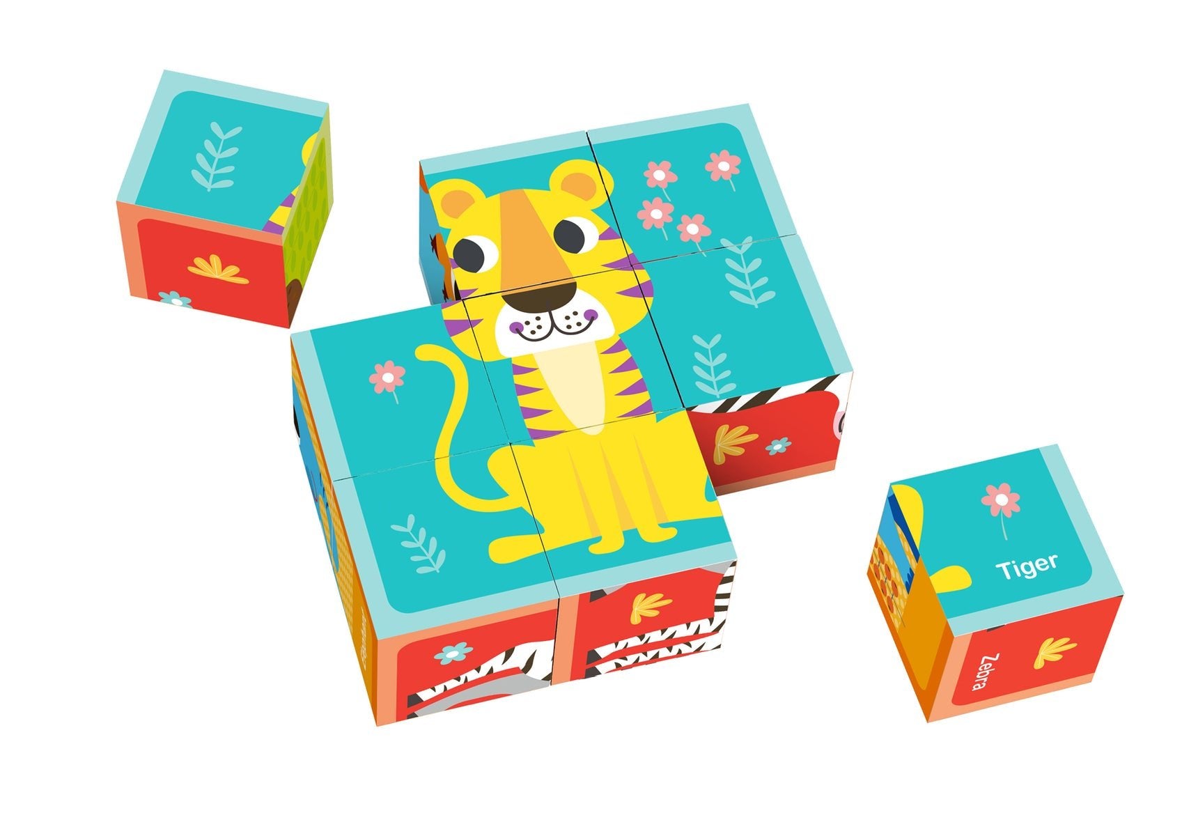 ANIMAL BLOCK PUZZLE WITH DRAWING CARD - Bamboo Sprout