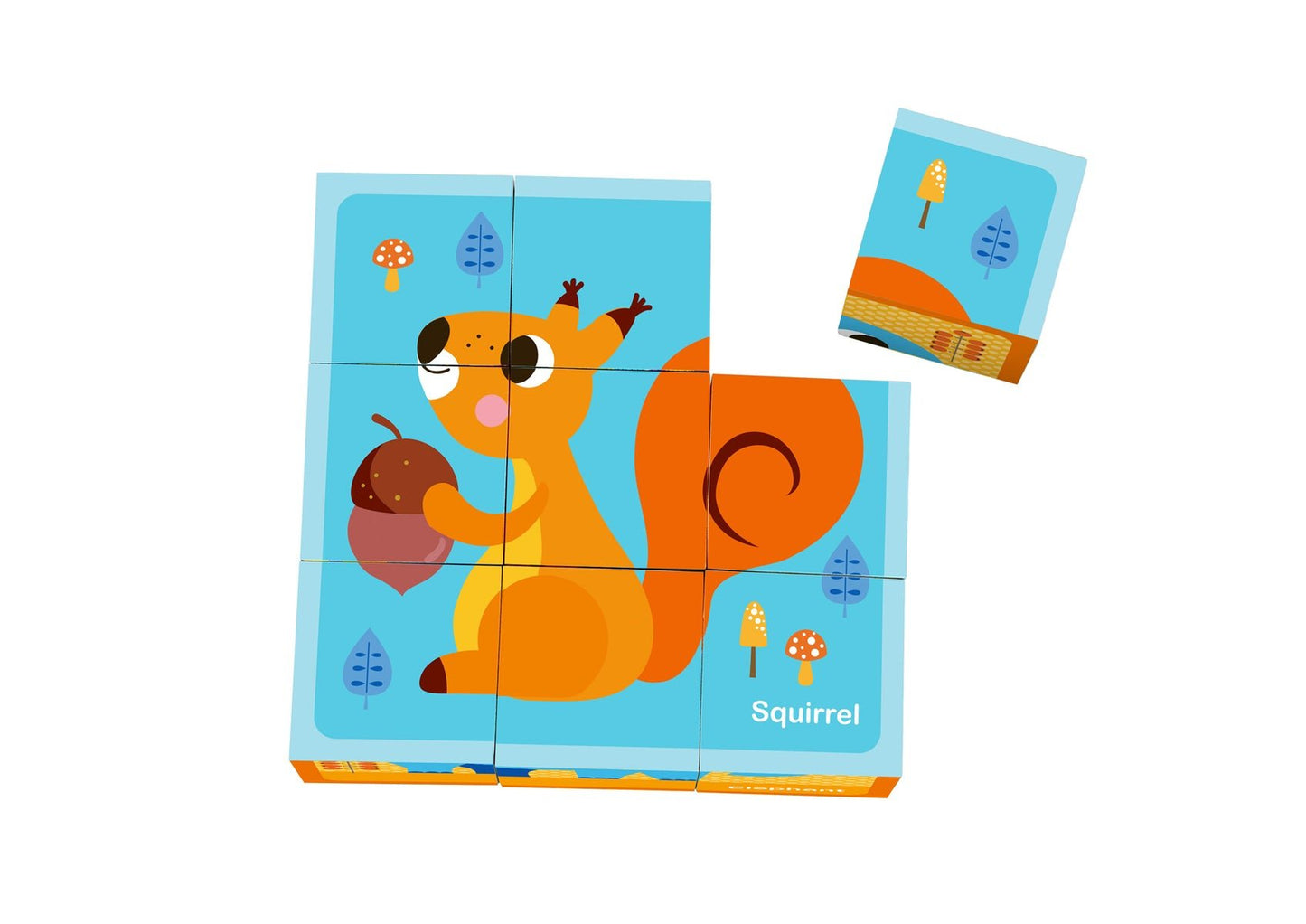 ANIMAL BLOCK PUZZLE WITH DRAWING CARD - Bamboo Sprout